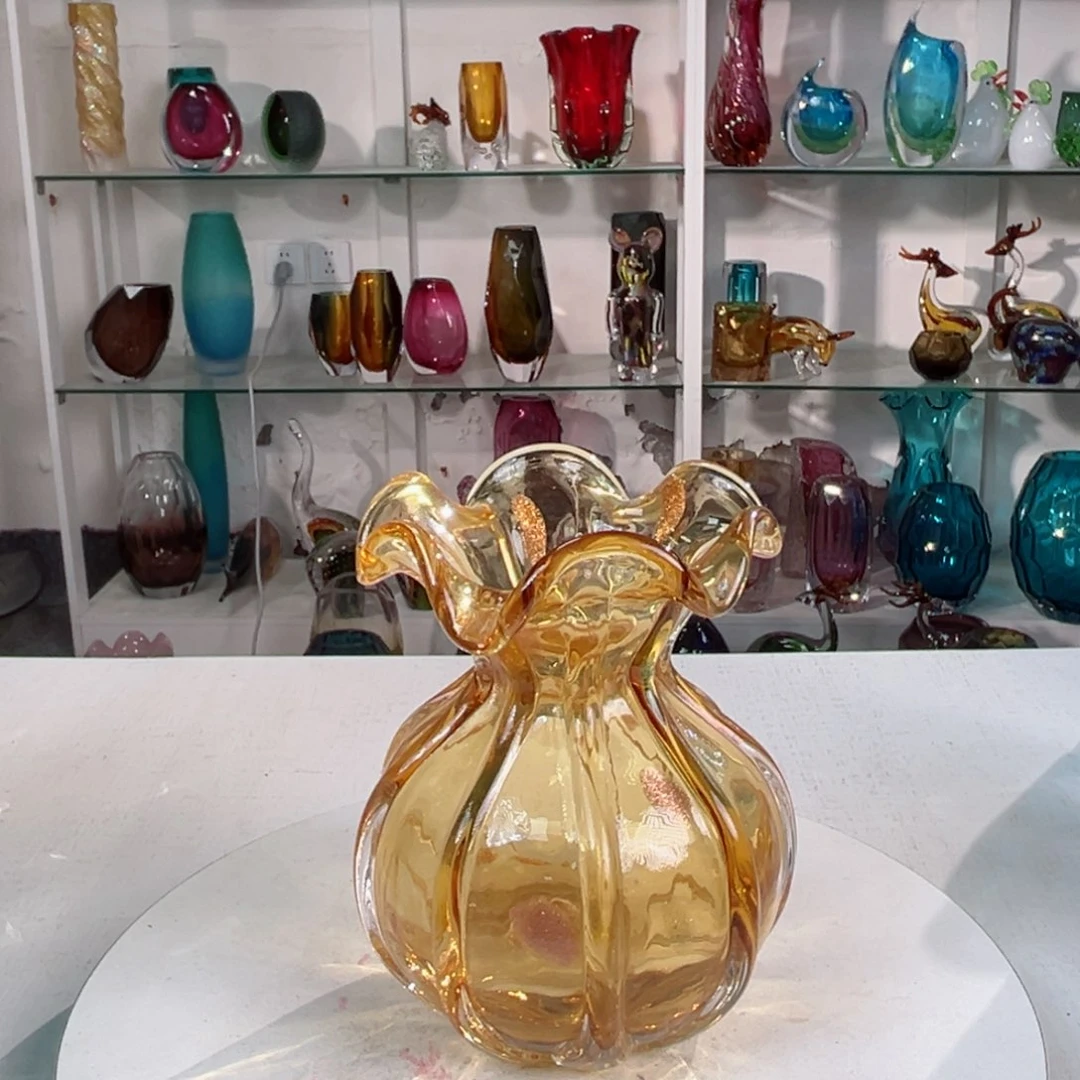 17 高轻奢琉璃花器福利正常手工痕迹