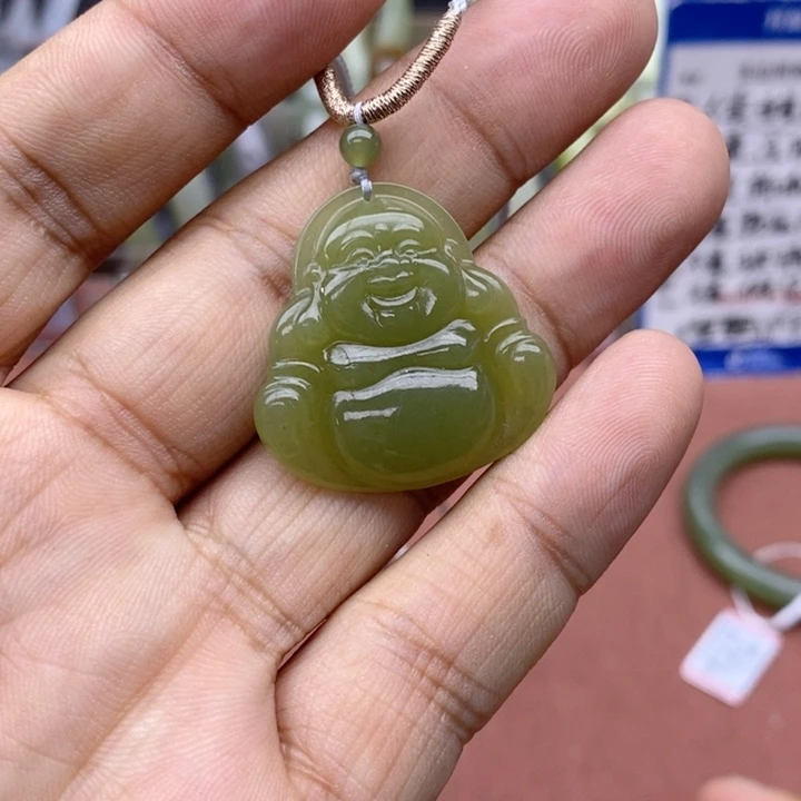 和田玉未镶嵌吊坠(不含链)