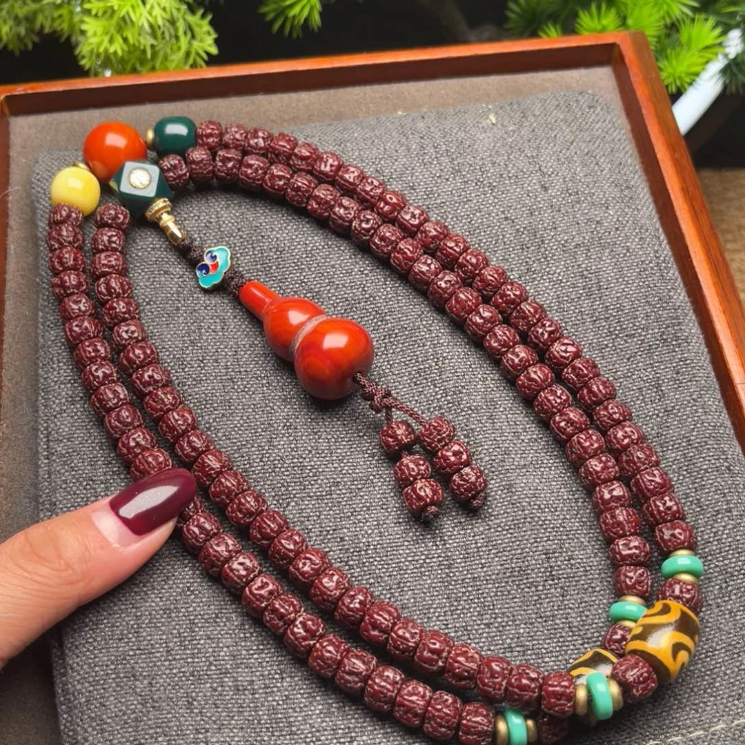 吊坠金刚菩提藏式直切一代龙黑金