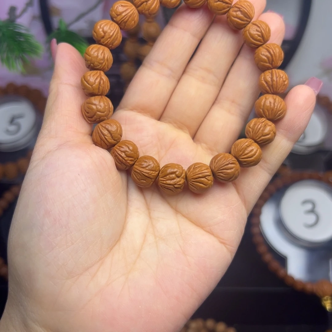 桃核吊坠龙纹桃核手串