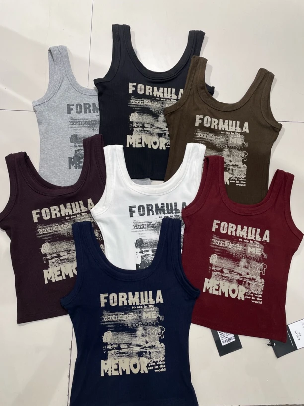 美式复古辣妹无袖美背背心吊带女新款上衣