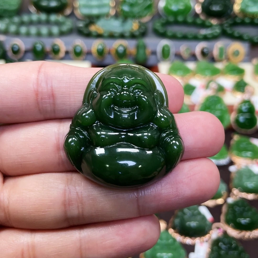 和田玉颈饰未镶嵌佛公40mm