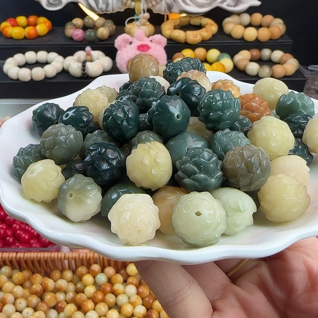 吊坠菩提根/象牙果卡16多宝肉莲100颗