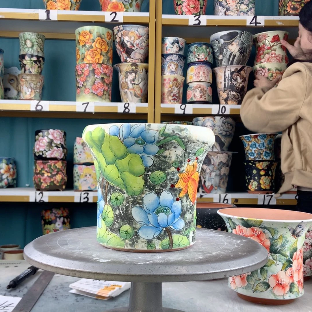 陶景德镇手工花盆142