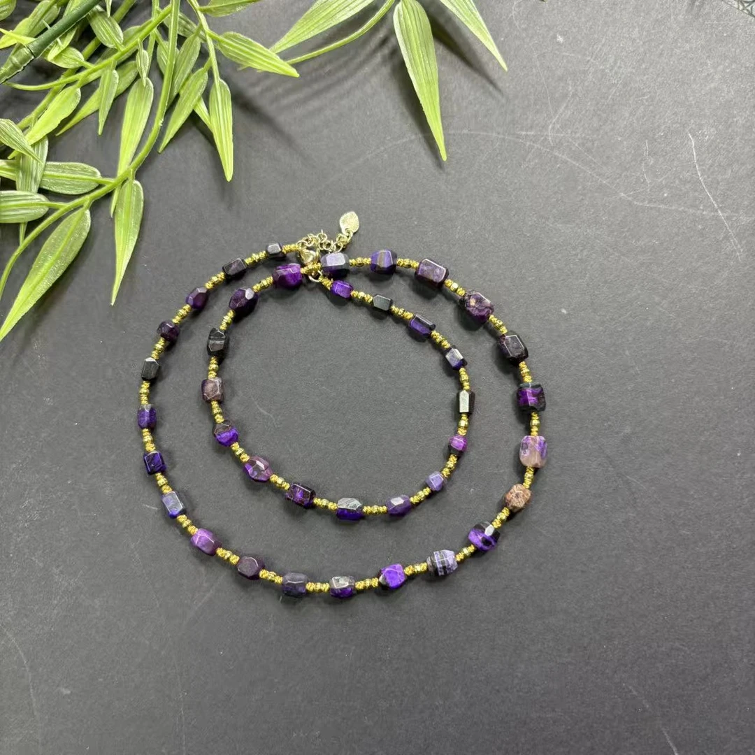 老四二店精选 切面隔珠编织项链 多样性发其一