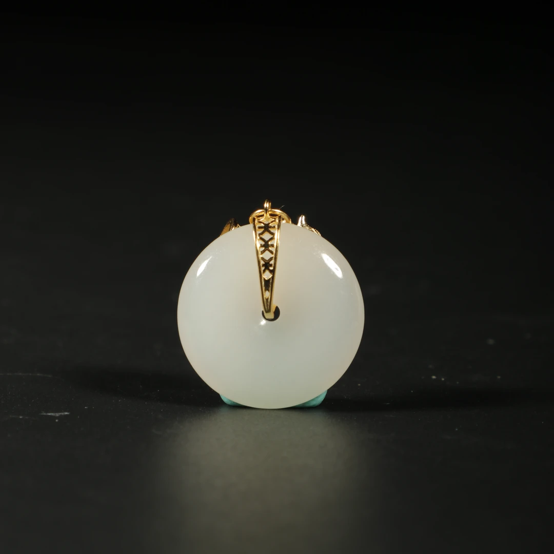 lot8806和田玉白玉平安扣挂件/云南典藏