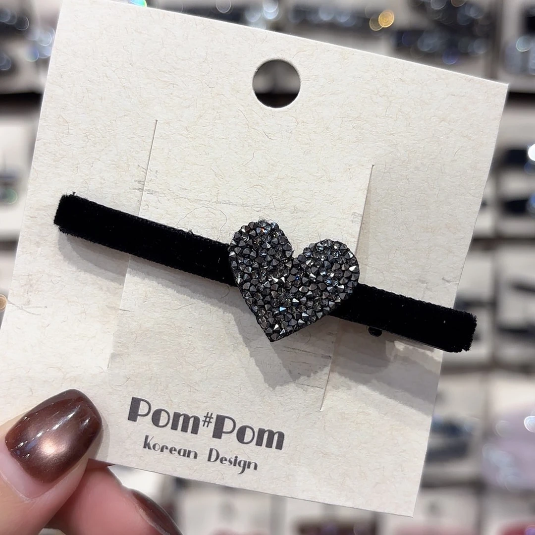 皮质铁合金砂糖爱心压夹一个