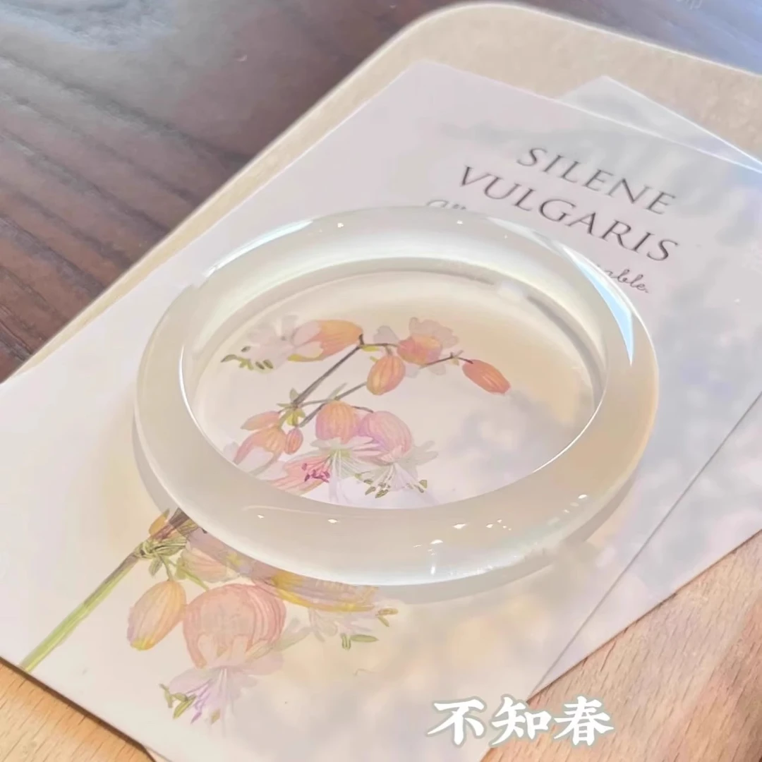 白月光玛瑙手镯玉镯荔枝冻冰种玉髓镯子送母亲节礼物多样性发一