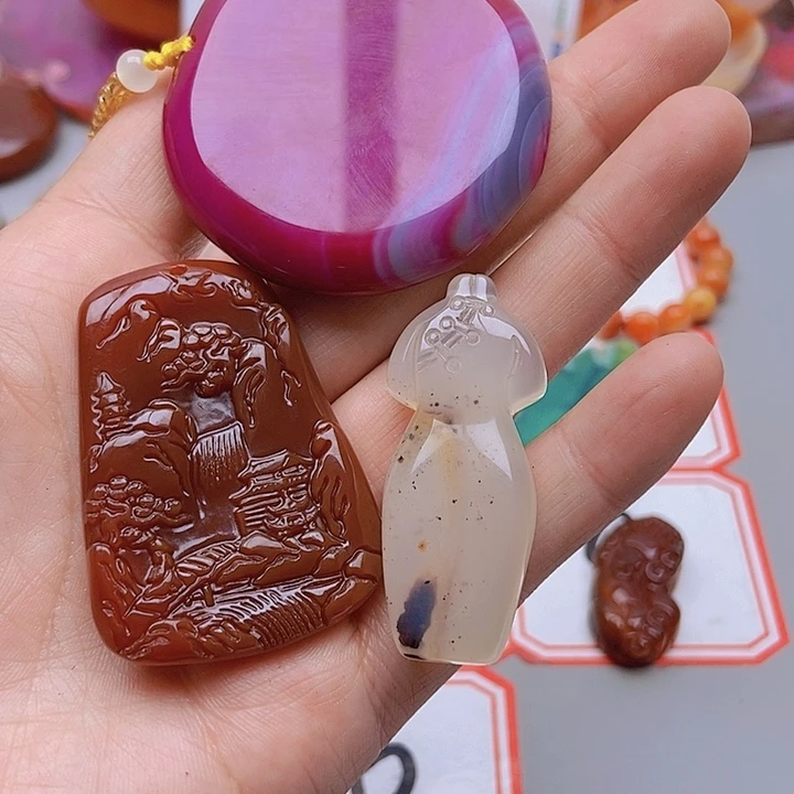 【闪购商品】玛瑙/玉髓珠宝半成品未镶嵌欧****！