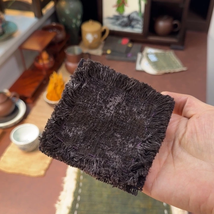 植物染手工茶杯垫