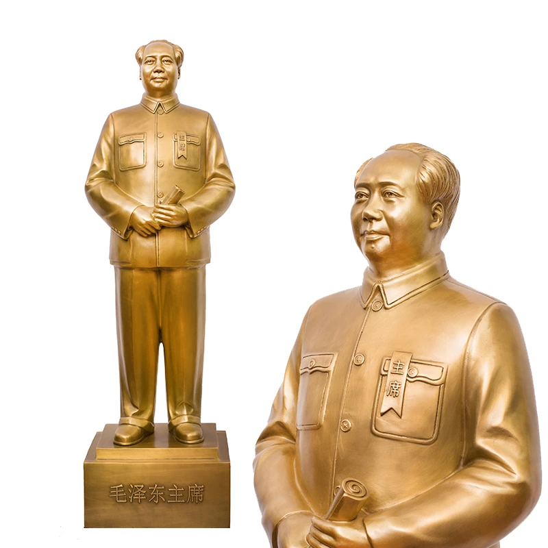 伟人铜像客厅陶瓷雕塑伟人办公室装饰品开国大典全身纯铜高档摆件