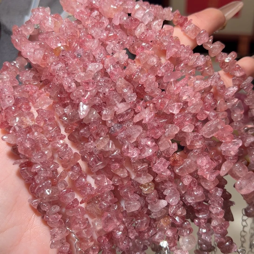水晶手链未镶嵌草莓晶碎石手链（一组2条）A33