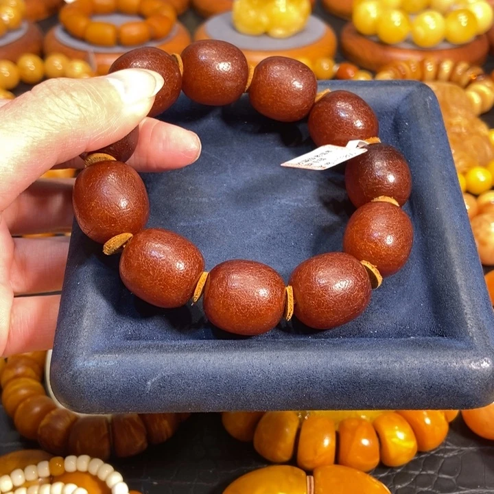 蜜蜡手链未镶嵌长**弟蜜蜡