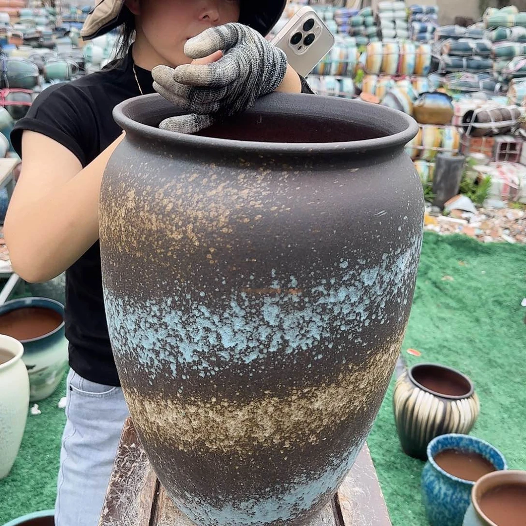 紫砂花盆王嫂花盆直播0619-117高40口25