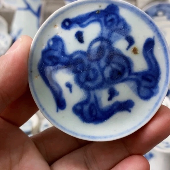 瓷片现代工艺品青花瓷片