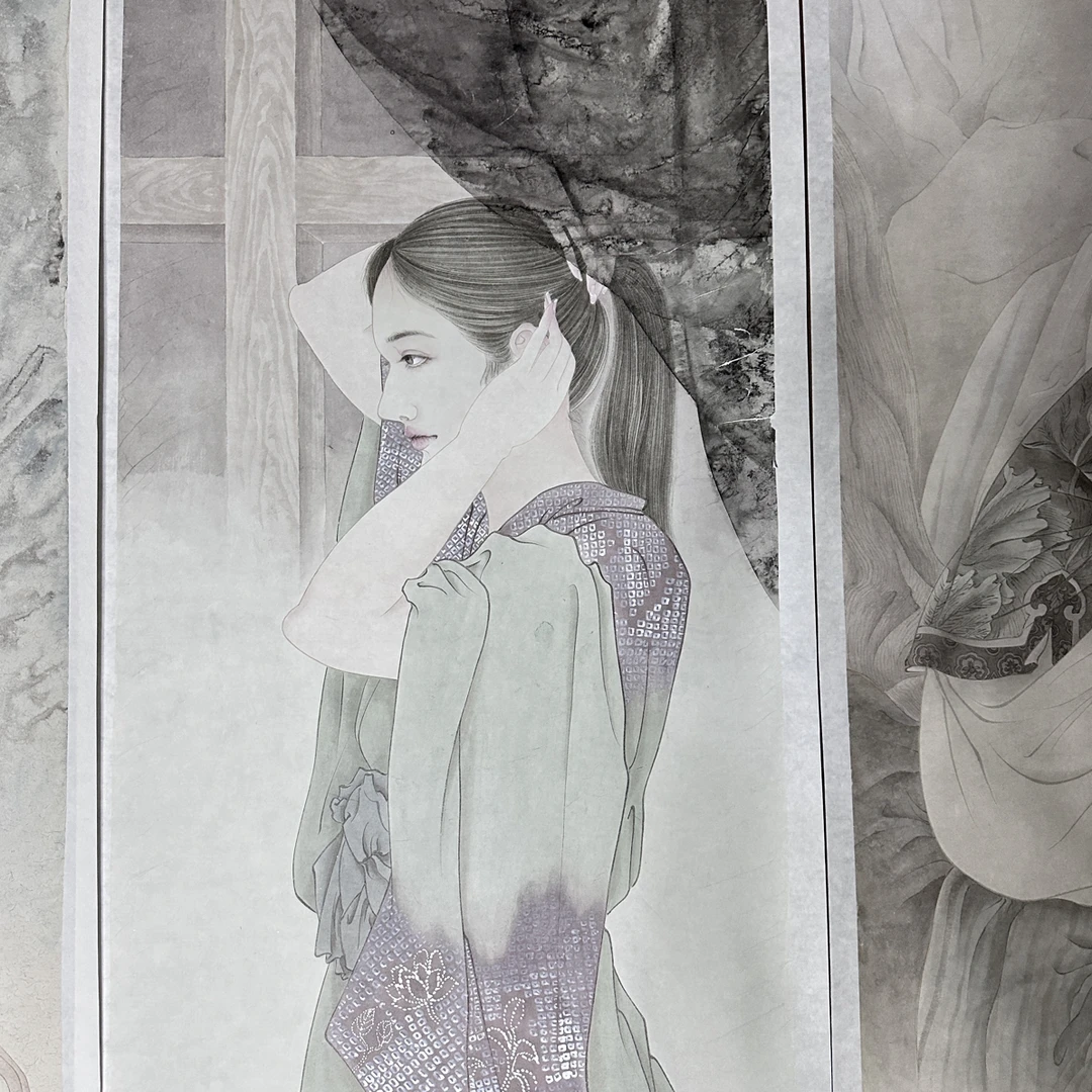 工笔人物画~130×63厘米