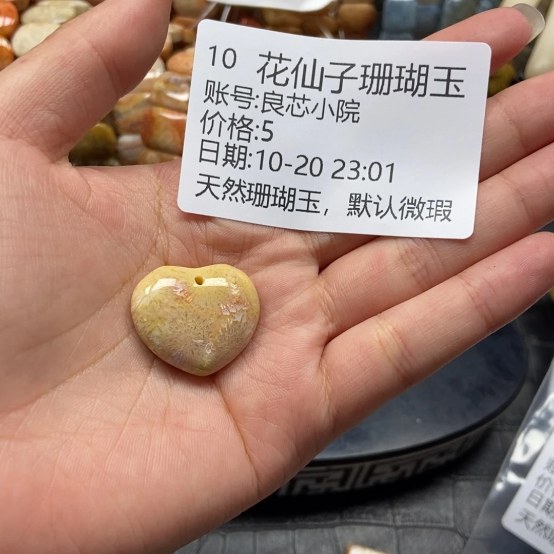 良***院硅化珊瑚（珊瑚玉）未镶嵌珠宝半成品10