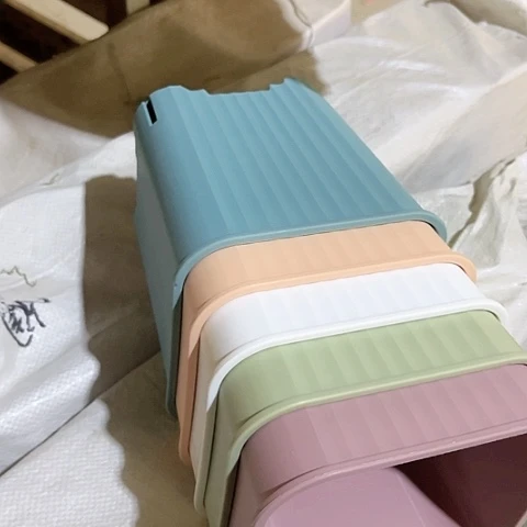 树脂多肉方盆14口5个颜色混搭无托