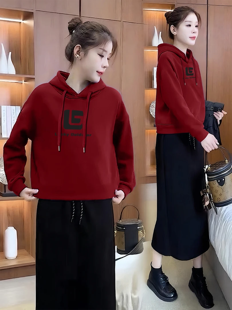 韩版春秋连帽衣女2025年新款女装时尚小个子中年减龄大码上衣外套