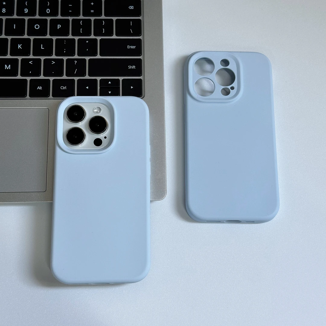 颜浔数码 云清蓝 真液态硅胶耐脏防摔韩系风格适用于苹果16promax