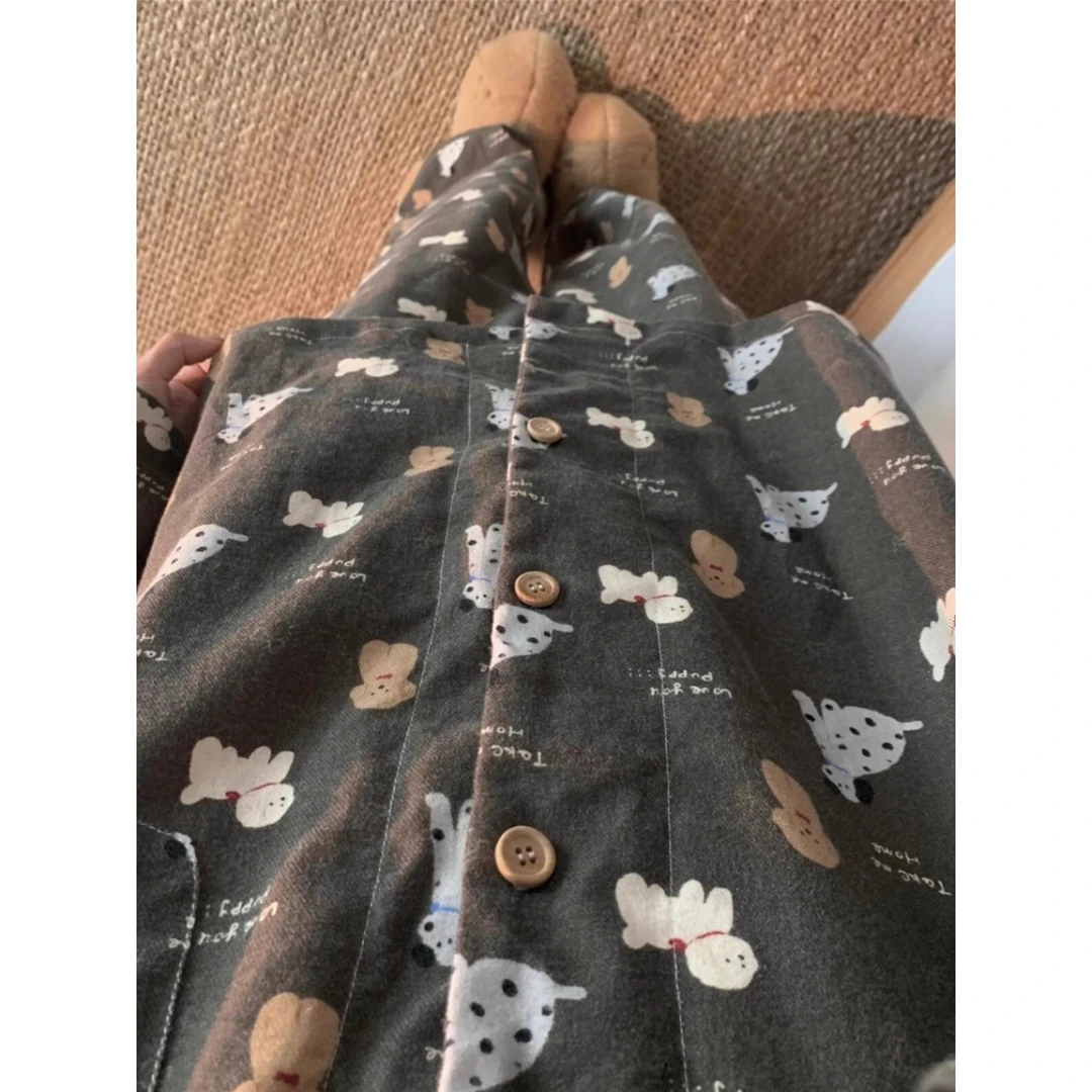 【卡通小狗】ins可爱睡衣女春秋季新款舒适大码可外穿套装家居服