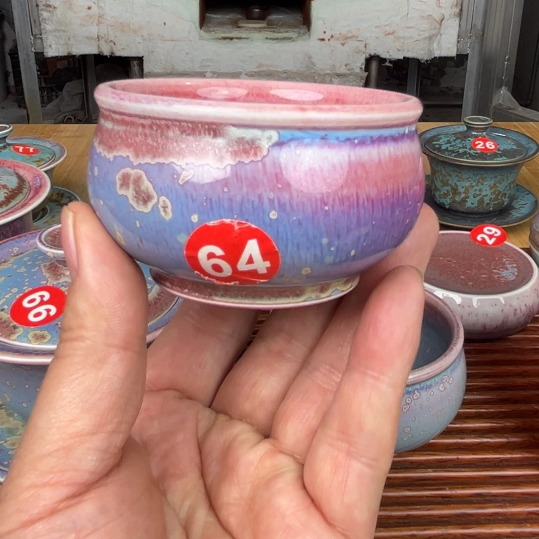 手工制作钧窑茶器