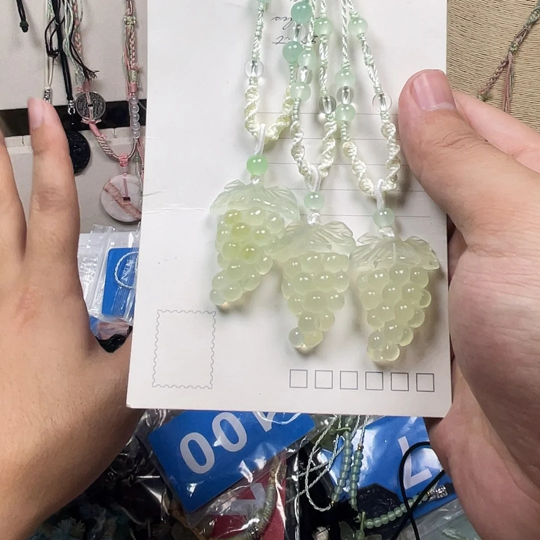 蛇纹石玉合金颈饰