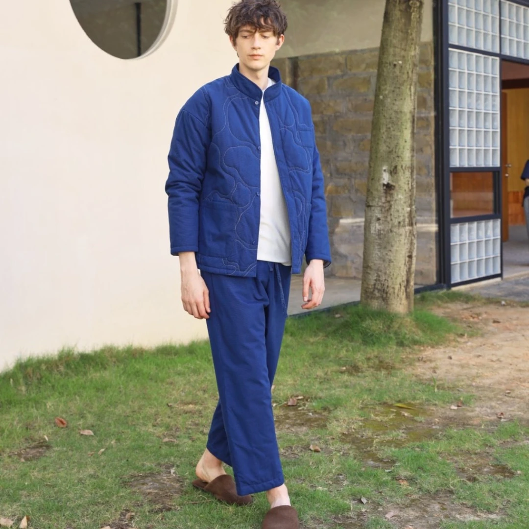 【志花专属】朵朵可可252-408男秋冬加厚国风保暖家居服套装