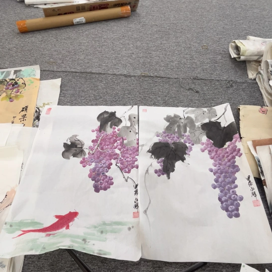 国画房永峰老师四尺三开两张绘画作品