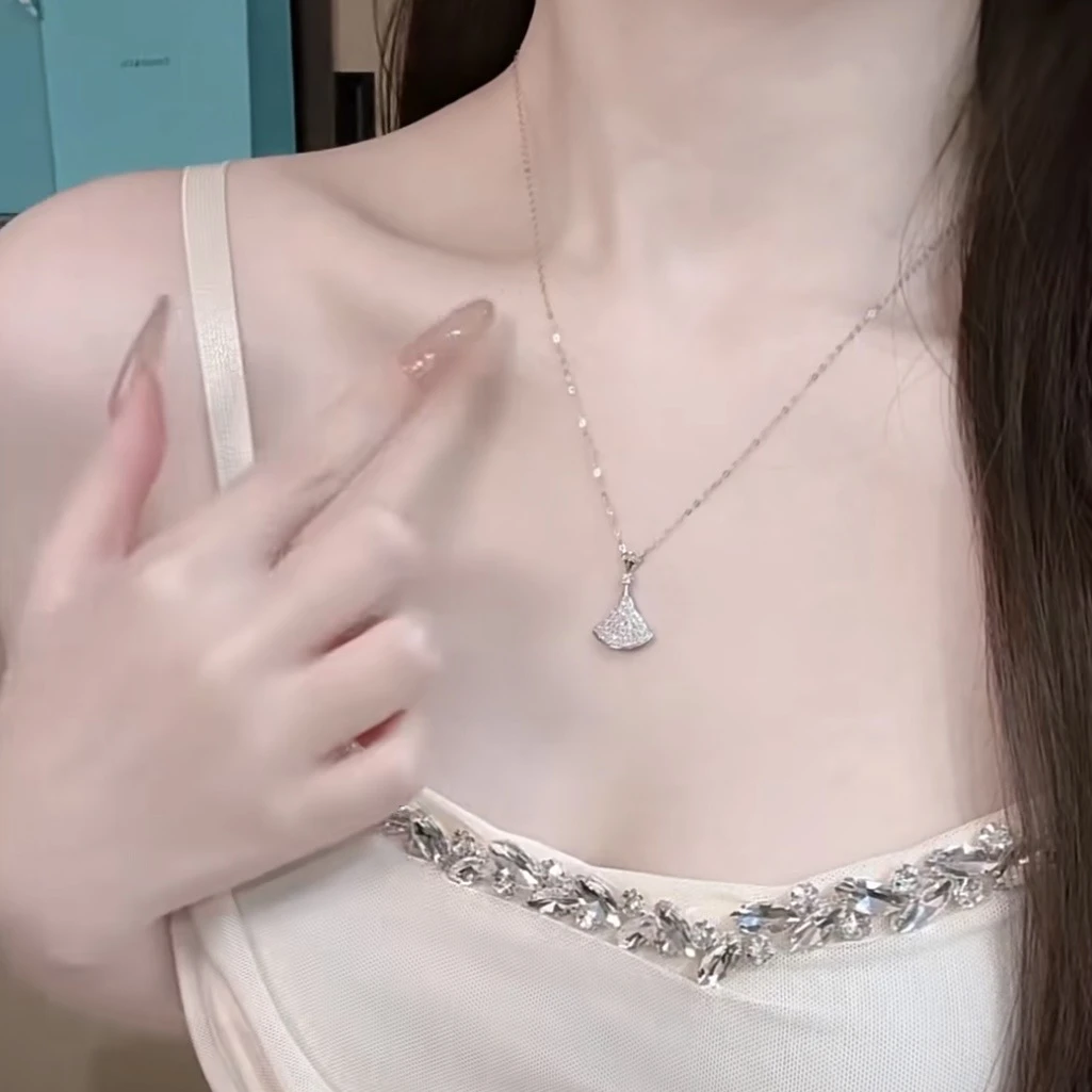 1855项链轻奢精品香槟金 色女士项链