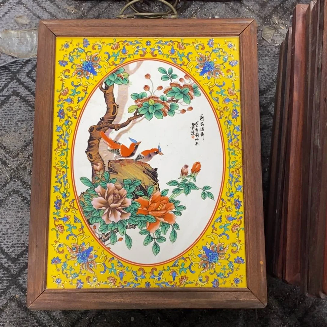 瓷片37*28 景德镇瓷板画柴窑烧制