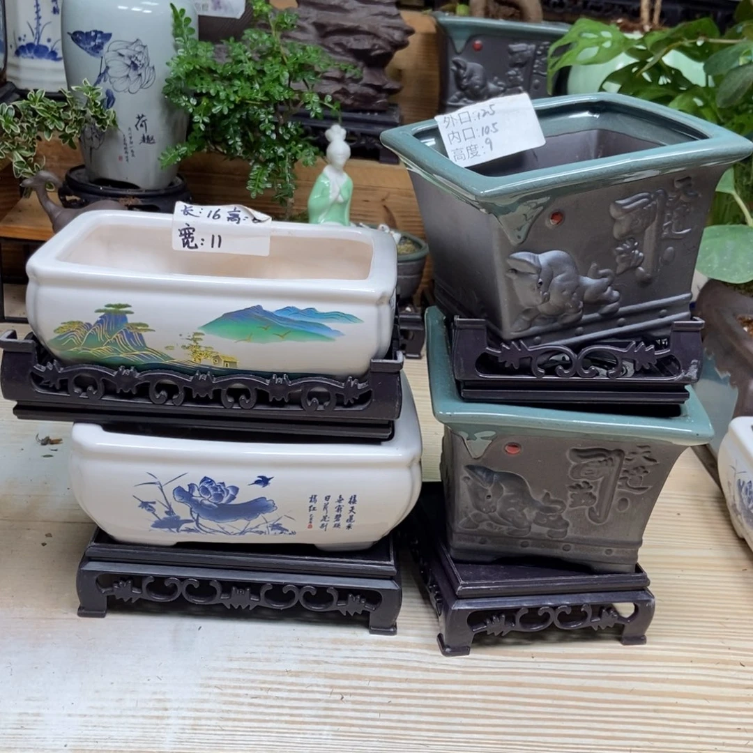 瓷片陶瓷花盆陶瓷艺术