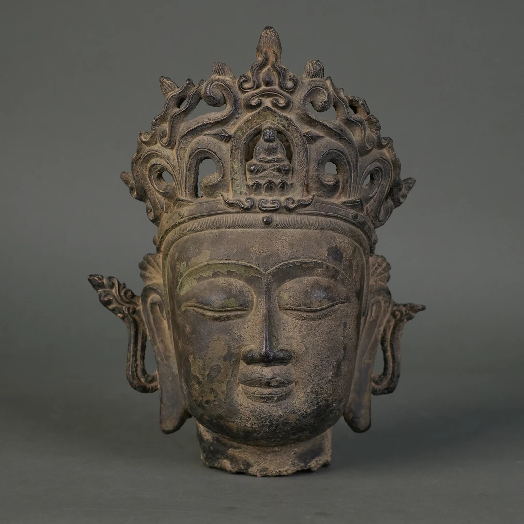 LOT 053122 明代 铜佛首【古董拍卖】
