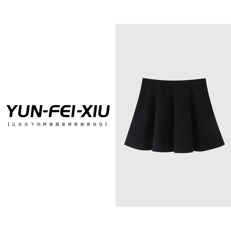云妃秀大码女装半身裙气质纯色简约胖妹妹简约休闲显瘦夏季68169