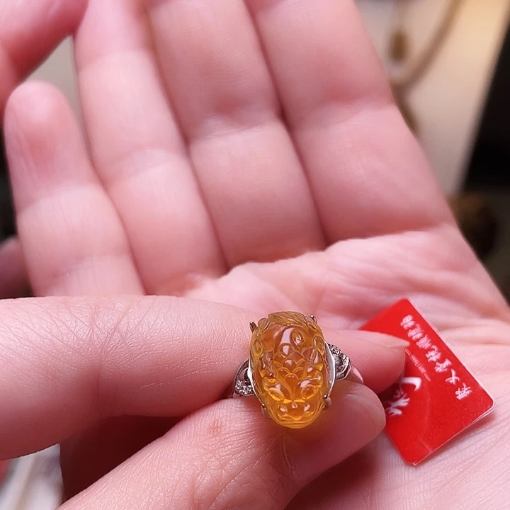 琥珀未镶嵌裸石抚顺琥珀-446