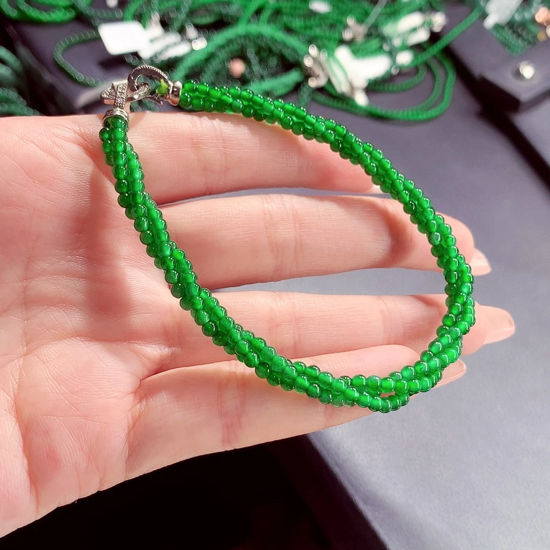 翡翠未镶嵌毛衣链