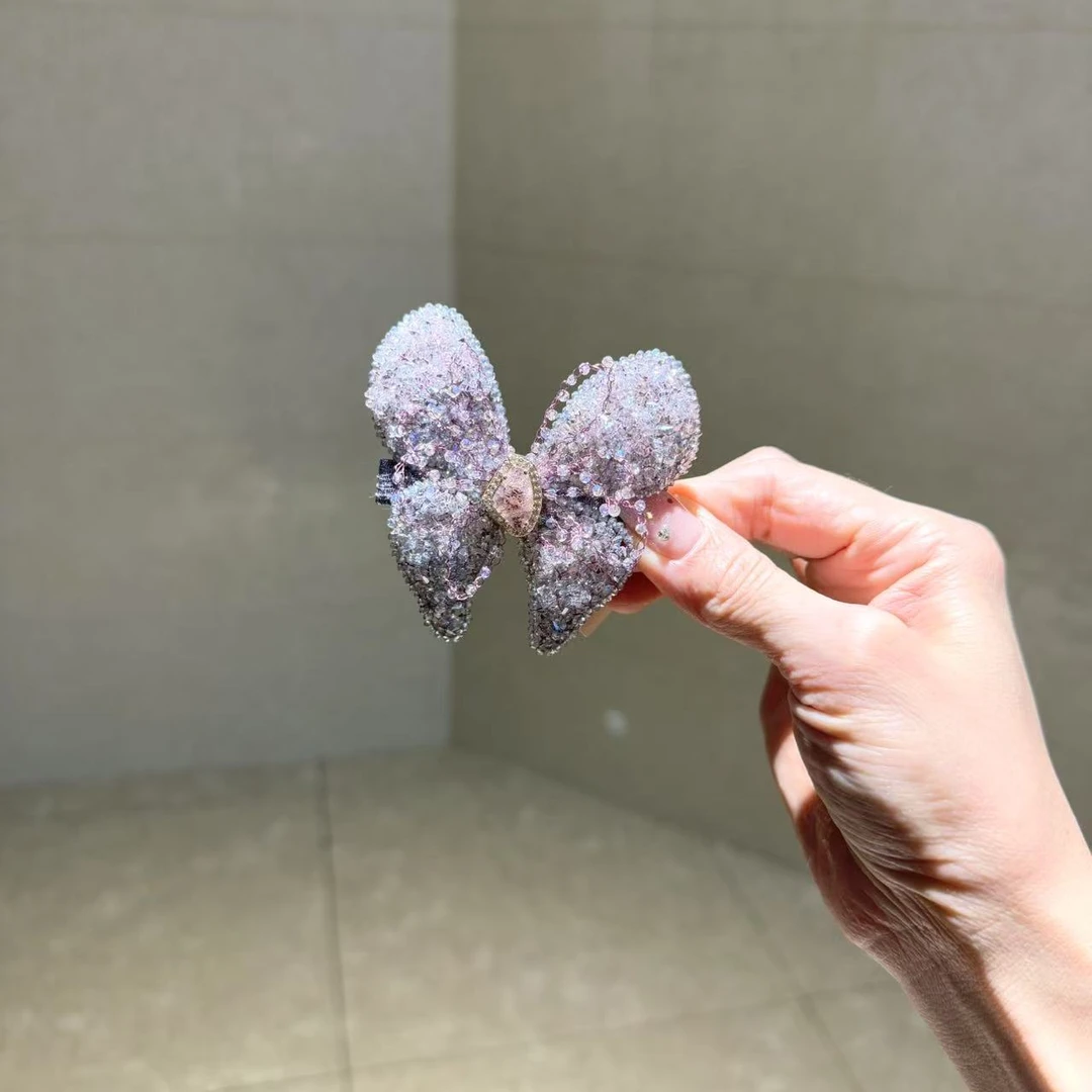 【莫奈海之星】紫溪花语系列中号微丝边夹设计气质高级感日常