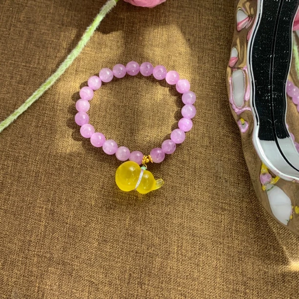 天然紫锂辉蜜蜡葫芦手链 多样性发一件 D003 （3g左右）