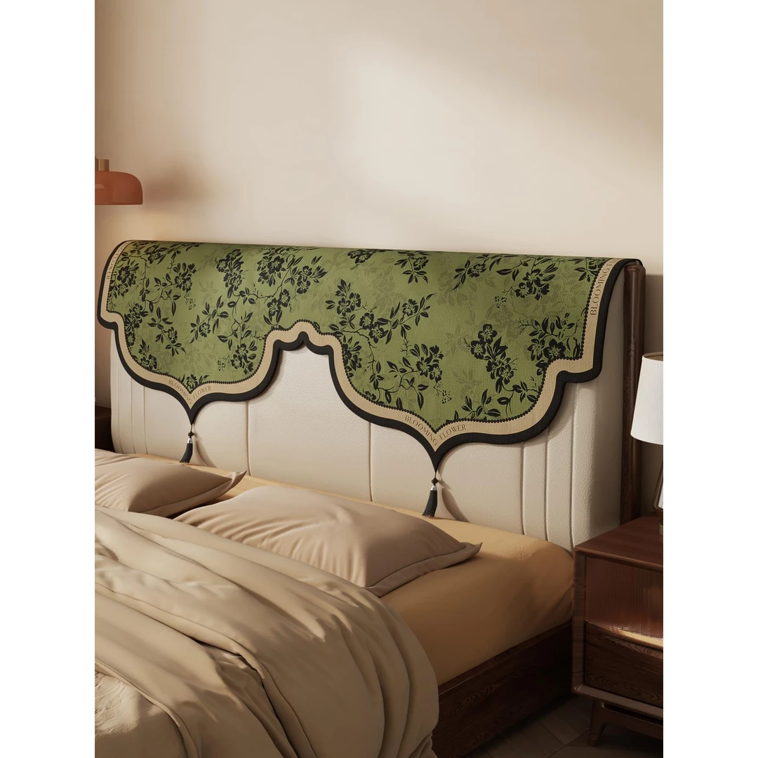 美式覆古床盖布四季通用卧室床罩盖巾2025新款靠背遮灰防尘罩