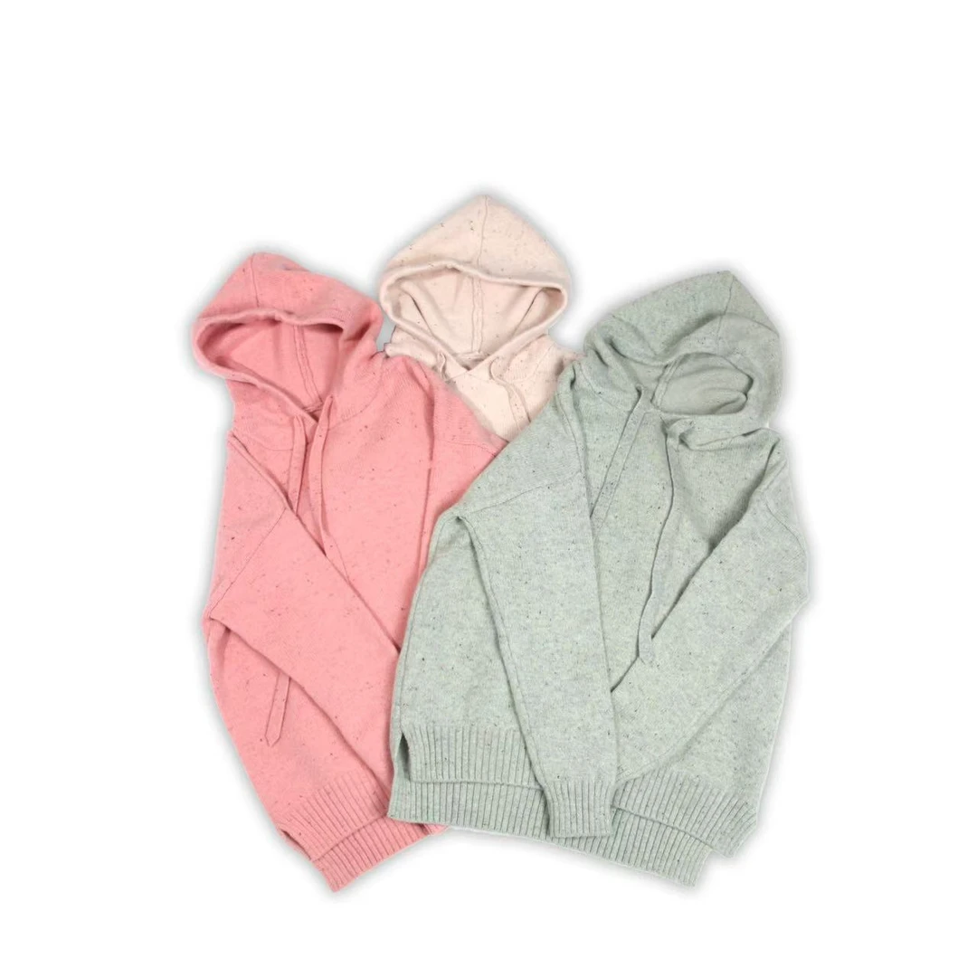 凯特丝蓓1402#三色！帽衫女连帽纯色毛衣加厚针织套头毛衣