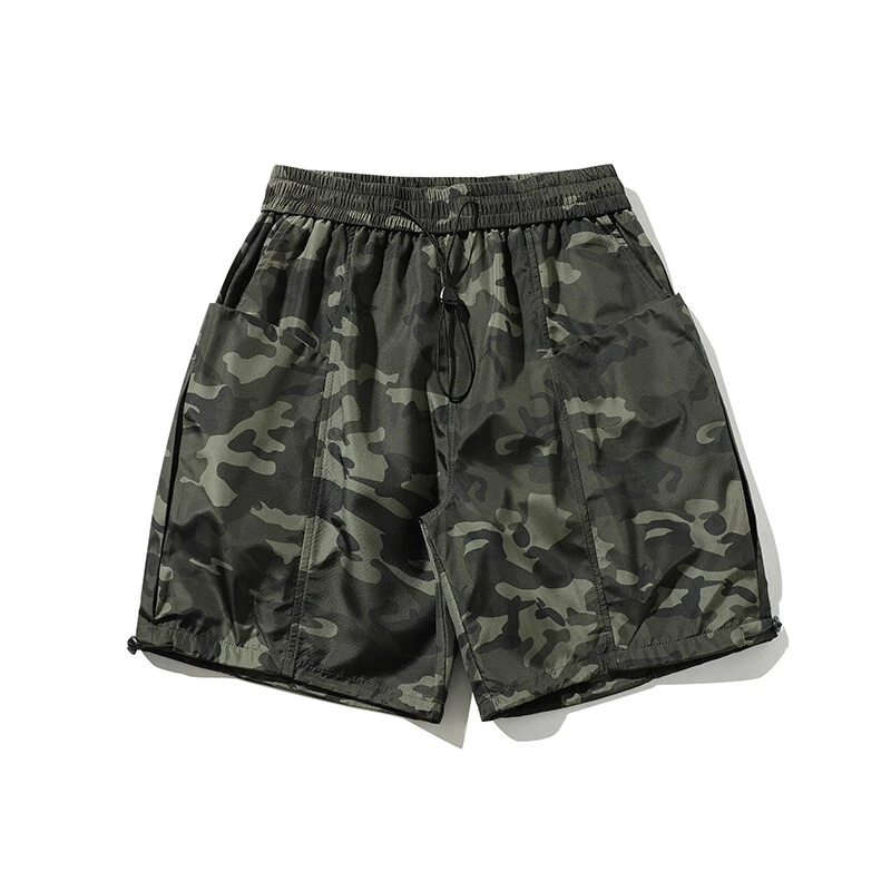 美式炮弹裤夏季新款复古迷彩五分休闲裤男宽松百搭潮流休闲短裤