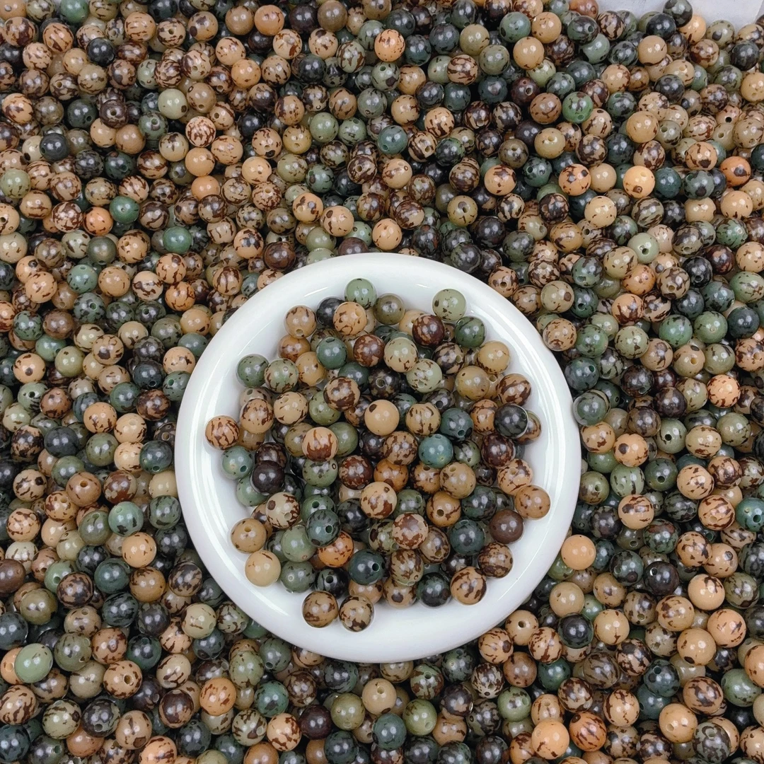 13mm大小虎斑纹高抛串珠根果实DIY串珠木珠