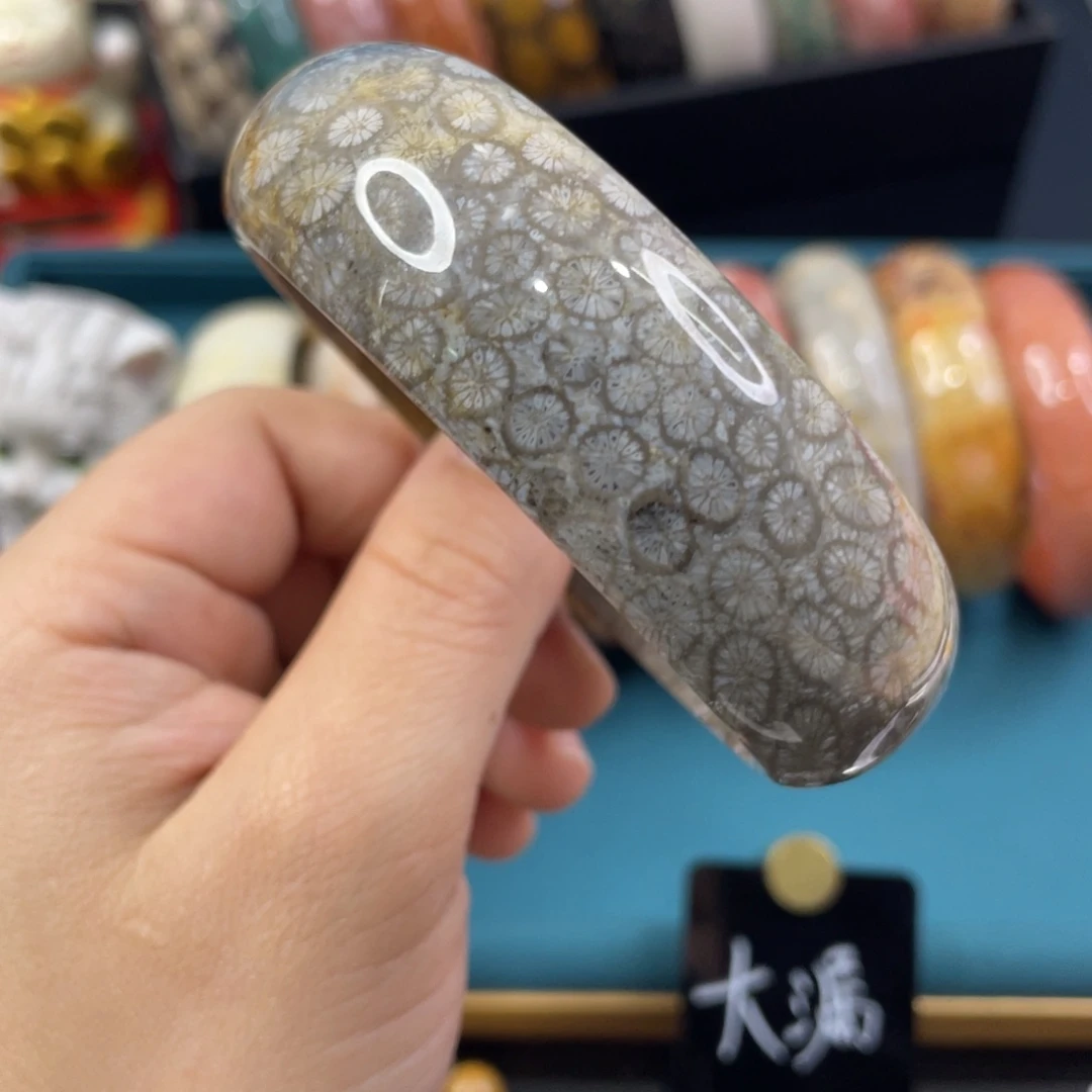 未镶嵌手镯硅化玉