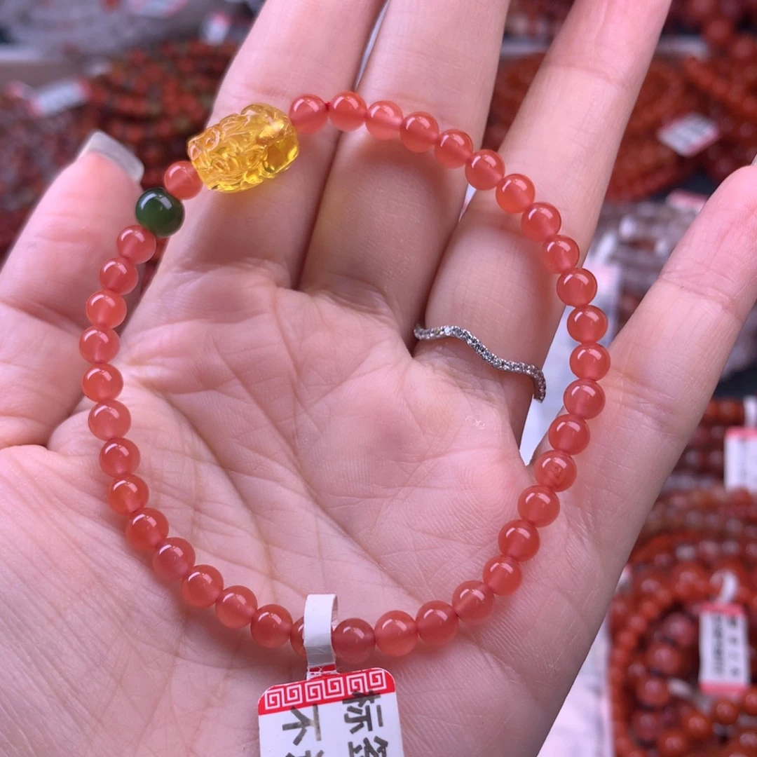 未镶嵌手链南红玛瑙20号DIY卡4.8