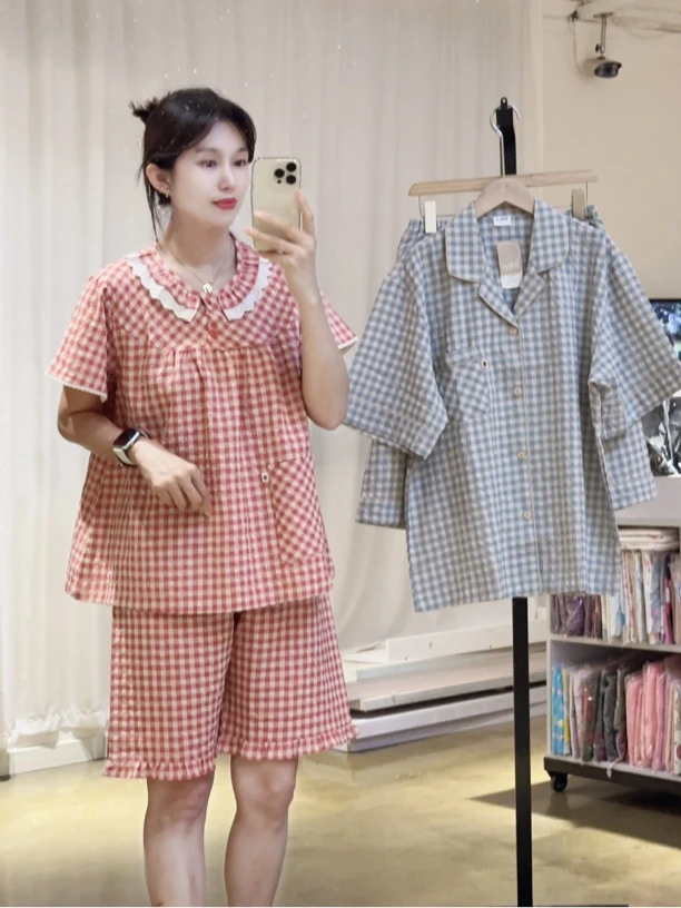 延吉优佰家/韩国so家【情侣款】上下分体睡衣so704