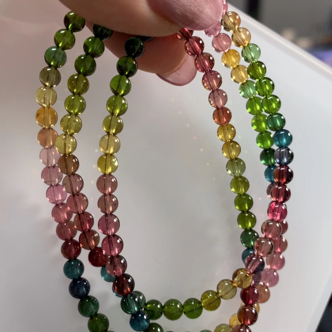 碧玺手链未镶嵌4.3毫米左右