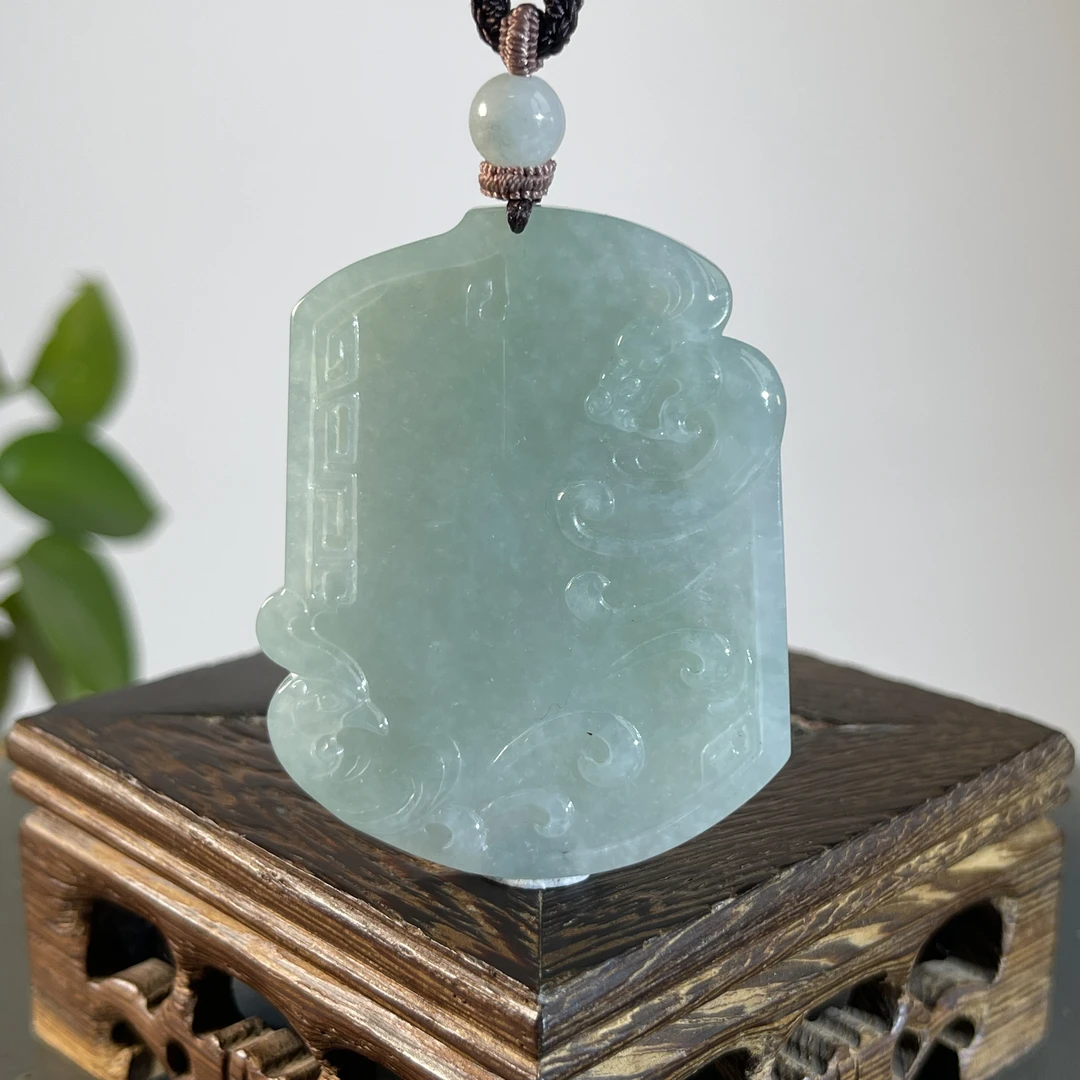 JXB12-61 天然翡翠缅甸A货 龙凤呈祥