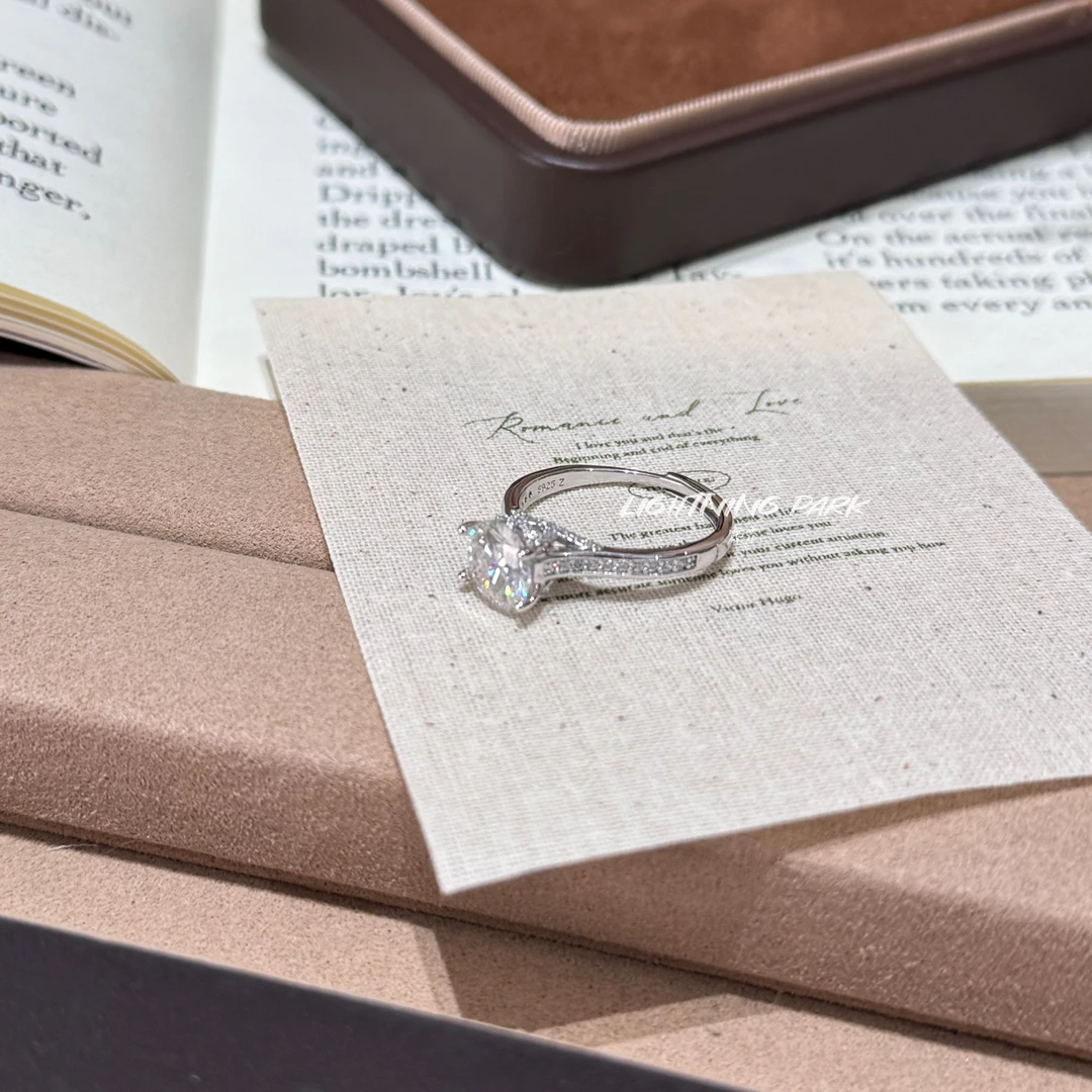 925银戒指 【LIGHTNINGPARK】新中式星光钻轻奢戒指