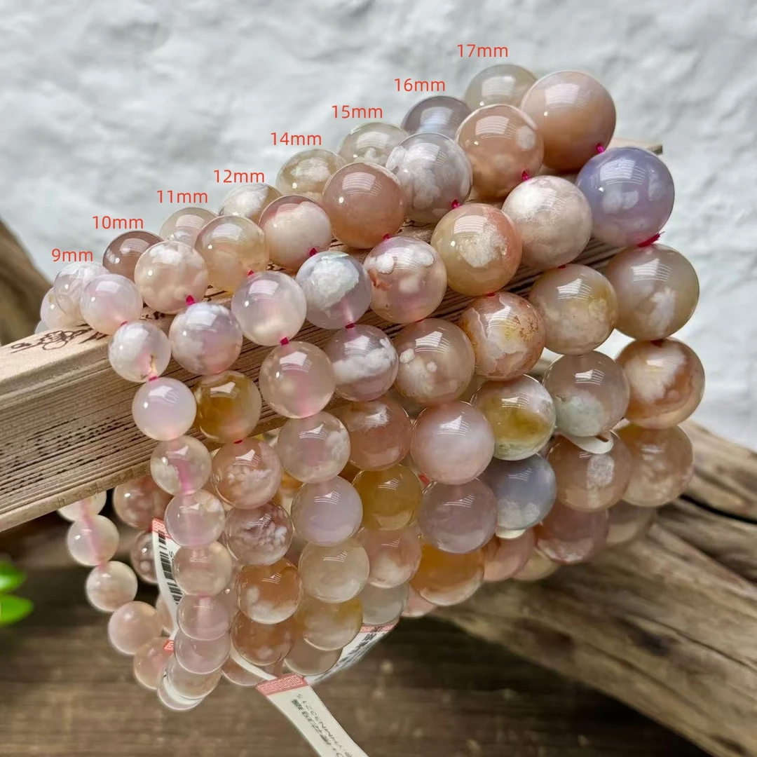 【祁恩水晶】樱花玛瑙单圈手串D112832——多样性发其一