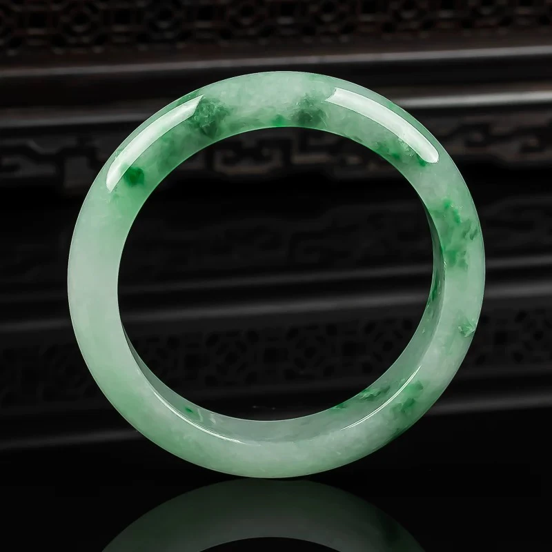 【天意珠宝阁】甄选优质非洲翠冰飘花正圈手镯多样性发货拍一发一